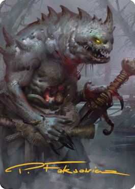 Gray Slaad Art Card (Gold-Stamped Signature) [Commander Legends: Battle for Baldur's Gate Art Series] | Chromatic Games