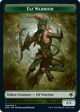 Dragon // Elf Warrior Double-Sided Token [Game Night: Free-for-All Tokens] | Chromatic Games