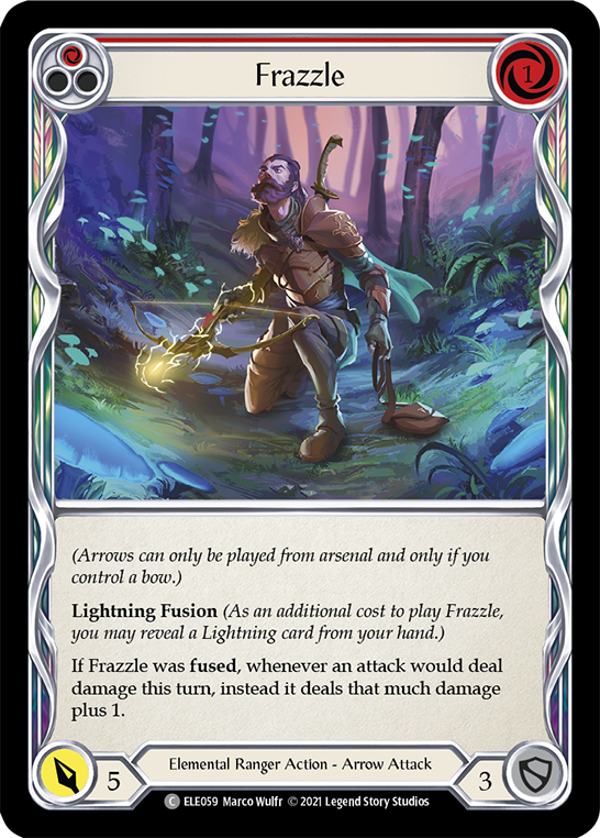 Frazzle (Red) [ELE059] (Tales of Aria)  1st Edition Rainbow Foil | Chromatic Games