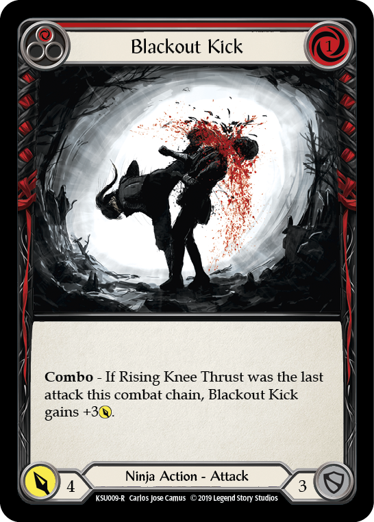 Blackout Kick (Red) [KSU009-R] (Katsu Hero Deck)  1st Edition Normal | Chromatic Games