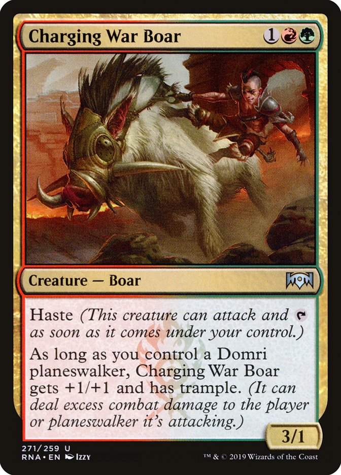 Charging War Boar [Ravnica Allegiance] | Chromatic Games