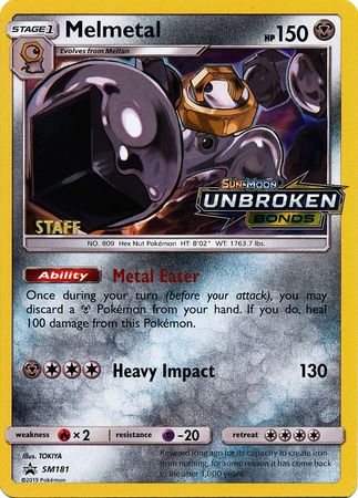 Melmetal (Staff Prerelease Promo) [SM Black Star Promos] | Chromatic Games