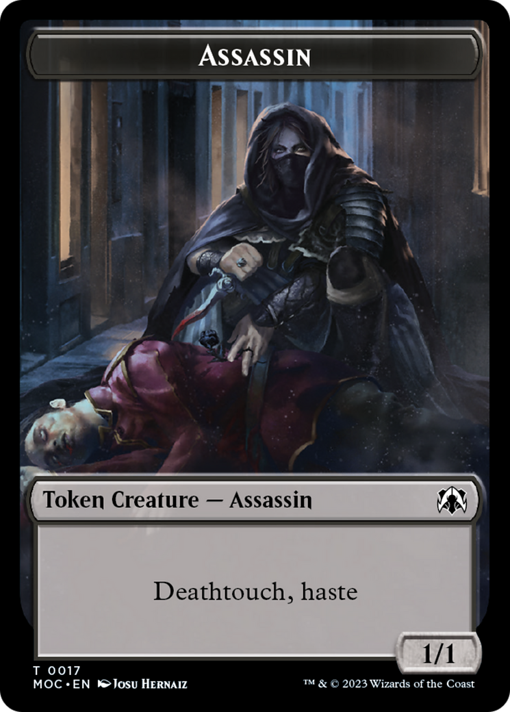 Assassin // Knight (10) Double-Sided Token [March of the Machine Commander Tokens] | Chromatic Games