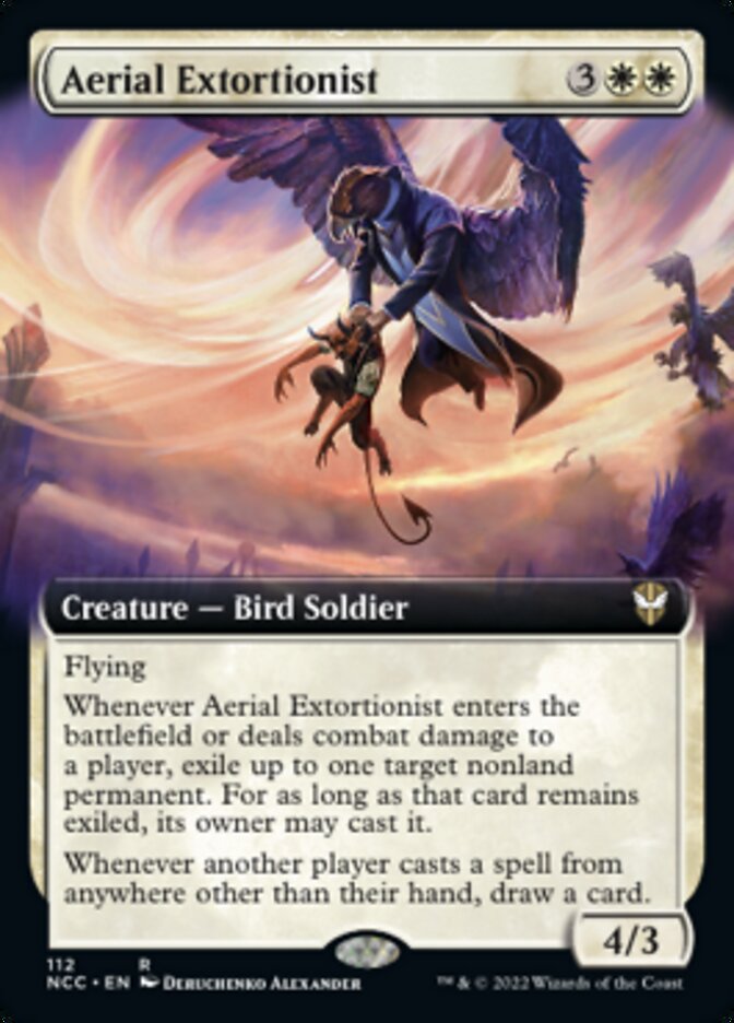 Aerial Extortionist (Extended Art) [Streets of New Capenna Commander] | Chromatic Games