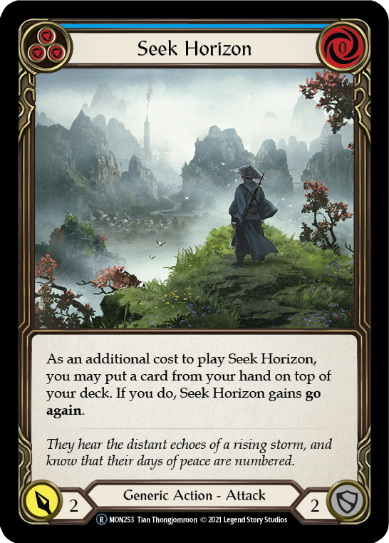 Seek Horizon (Blue) [U-MON253-RF] (Monarch Unlimited)  Unlimited Rainbow Foil | Chromatic Games