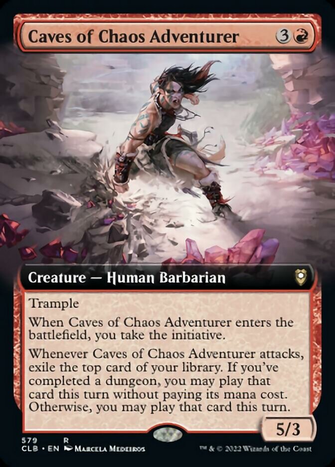 Caves of Chaos Adventurer (Extended Art) [Commander Legends: Battle for Baldur's Gate] | Chromatic Games