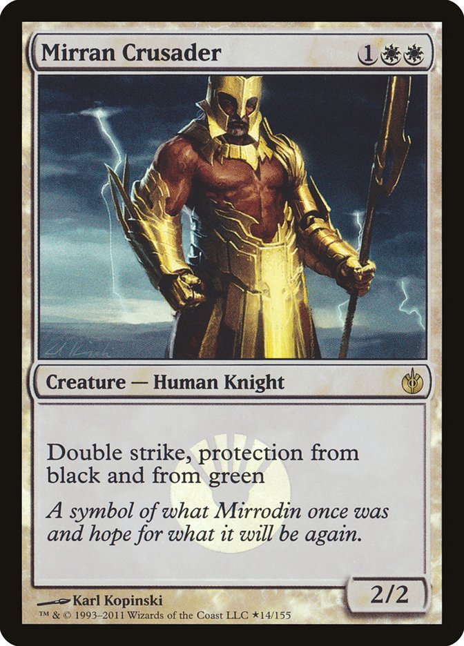 Mirran Crusader (Buy-A-Box) [Mirrodin Besieged Promos] | Chromatic Games