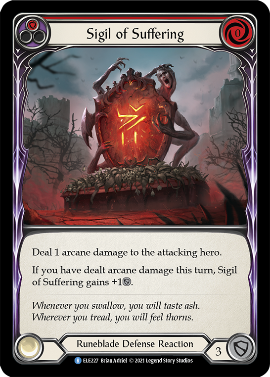 Sigil of Suffering (Red) [ELE227] (Tales of Aria)  1st Edition Rainbow Foil | Chromatic Games