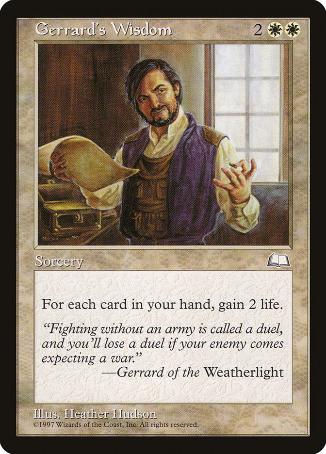 Gerrard's Wisdom [Weatherlight] | Chromatic Games