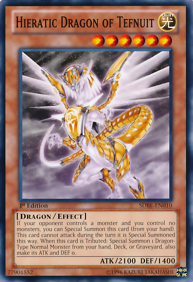 Hieratic Dragon of Tefnuit [SDBE-EN010] Common | Chromatic Games