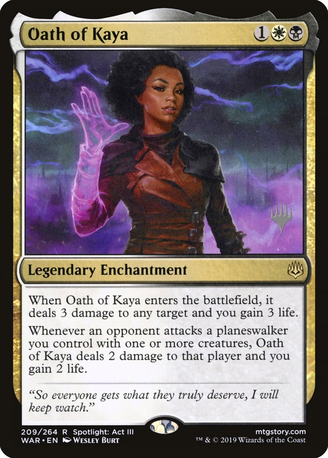 Oath of Kaya (Promo Pack) [War of the Spark Promos] | Chromatic Games