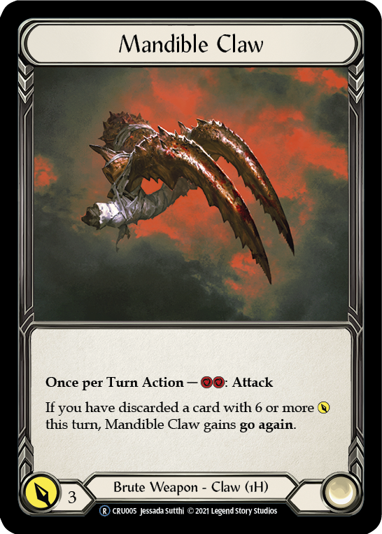 Mandible Claw [U-CRU005] (Crucible of War Unlimited)  Unlimited Rainbow Foil | Chromatic Games