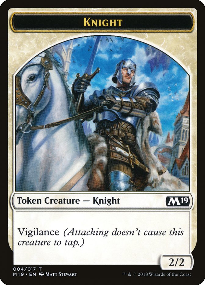 Knight Token [Core Set 2019 Tokens] | Chromatic Games