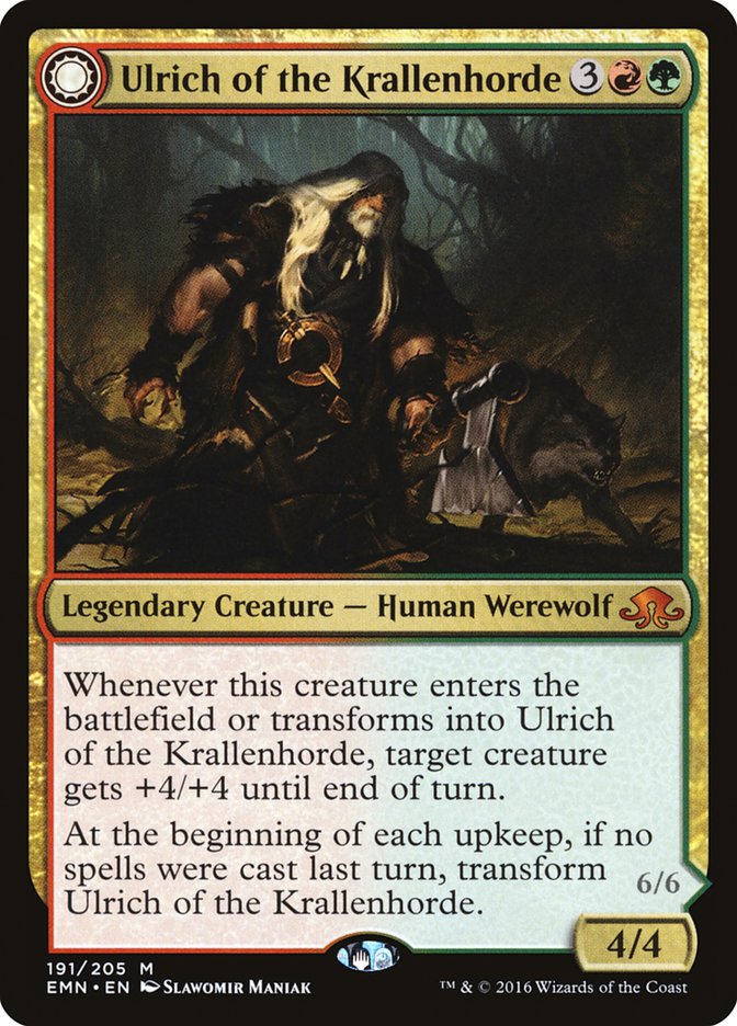 Ulrich of the Krallenhorde // Ulrich, Uncontested Alpha [Eldritch Moon] | Chromatic Games