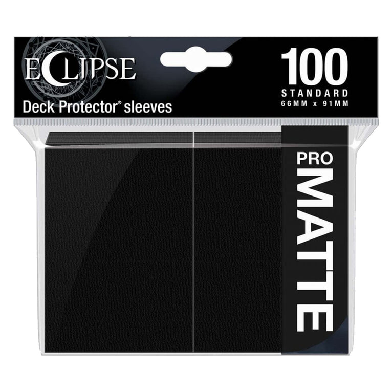 Eclipse Matte Standard Sleeves 100 pack Black | Chromatic Games