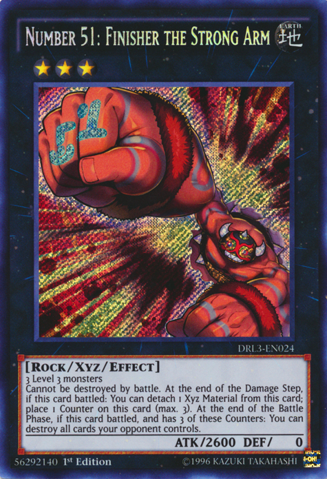 Number 51: Finisher the Strong Arm [DRL3-EN024] Secret Rare | Chromatic Games