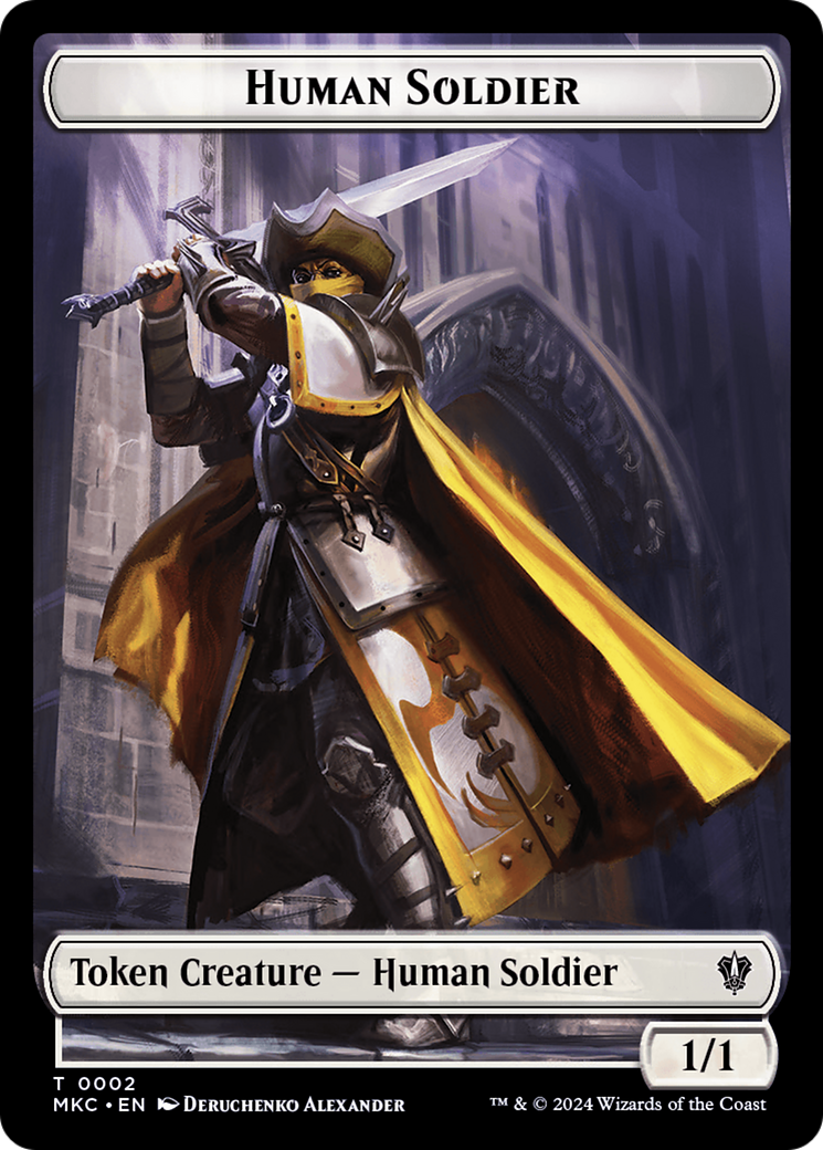 City's Blessing // Human Soldier Double-Sided Token [Murders at Karlov Manor Commander Tokens] | Chromatic Games