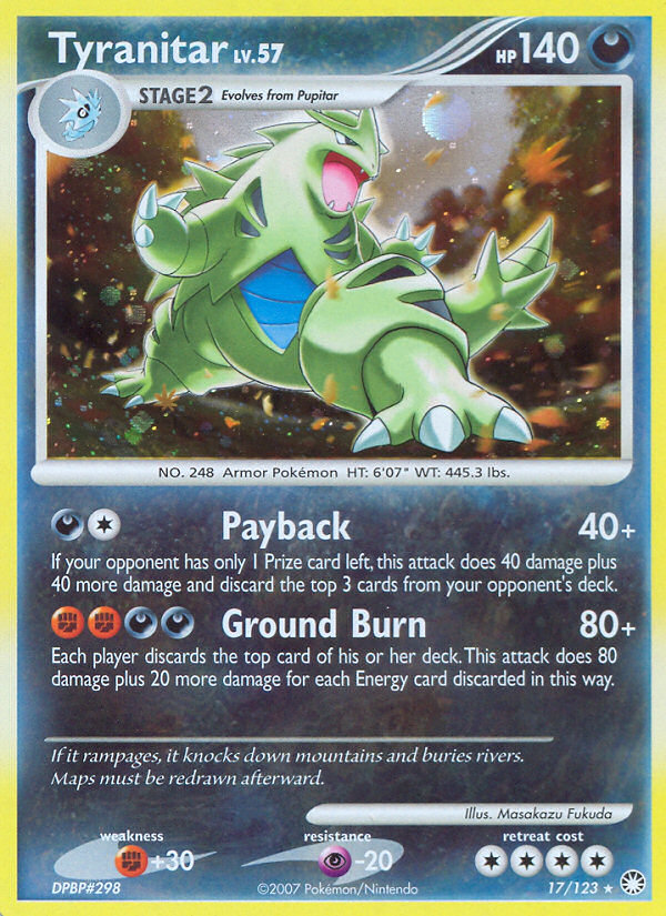 Tyranitar (17/123) [Diamond & Pearl: Mysterious Treasures] | Chromatic Games