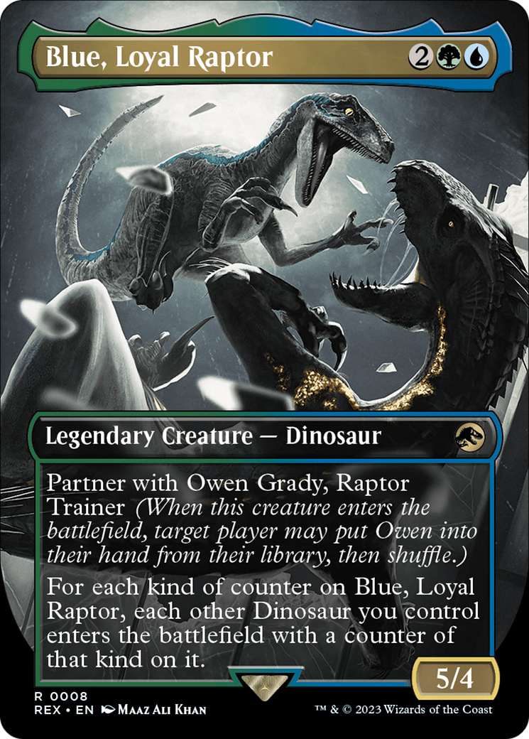 Blue, Loyal Raptor (Borderless) [Jurassic World Collection] | Chromatic Games