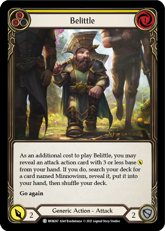 Belittle (Yellow) [MON267-RF] (Monarch)  1st Edition Rainbow Foil | Chromatic Games