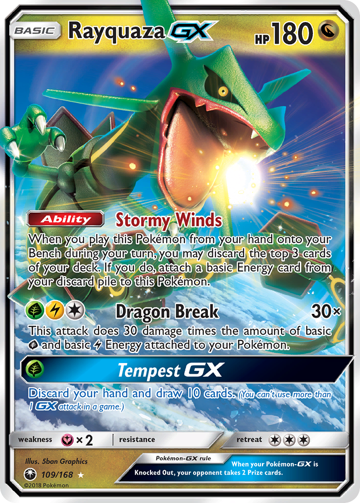 Rayquaza GX (109/168) [Sun & Moon: Celestial Storm] | Chromatic Games