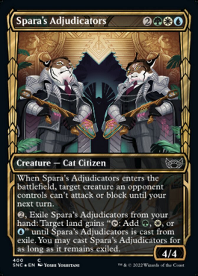 Spara's Adjudicators (Showcase Golden Age Gilded Foil) [Streets of New Capenna] | Chromatic Games