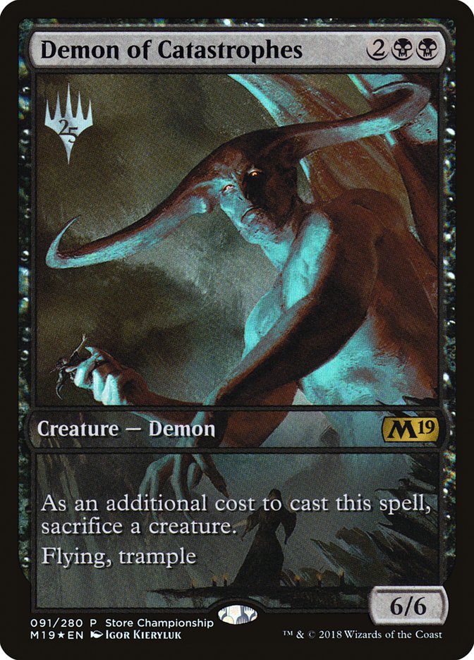 Demon of Catastrophes (Store Championship) (Full Art) [Core Set 2019 Promos] | Chromatic Games