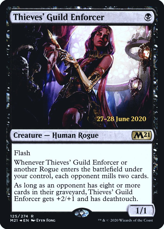 Thieves' Guild Enforcer [Core Set 2021 Prerelease Promos] | Chromatic Games