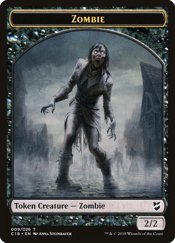 Manifest // Zombie Double-Sided Token [Commander 2018 Tokens] | Chromatic Games