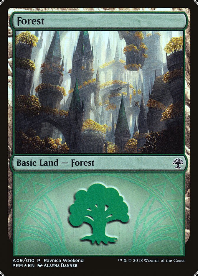 Forest (A09) [Ravnica Allegiance Ravnica Weekend] | Chromatic Games