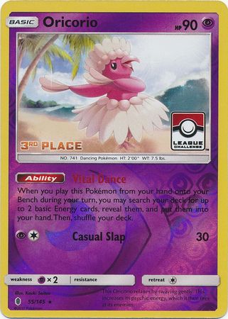 Oricorio (55/145) (League Promo 3rd Place) [Sun & Moon: Guardians Rising] | Chromatic Games