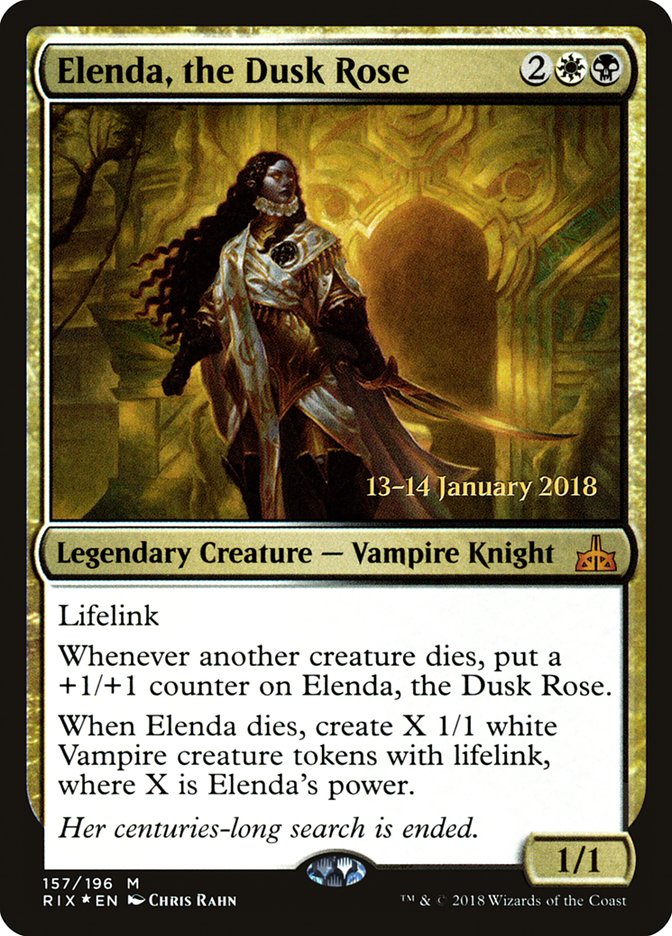 Elenda, the Dusk Rose [Rivals of Ixalan Prerelease Promos] | Chromatic Games