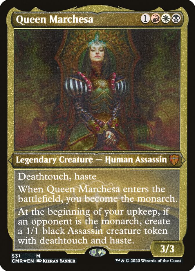 Queen Marchesa (Etched) [Commander Legends] | Chromatic Games