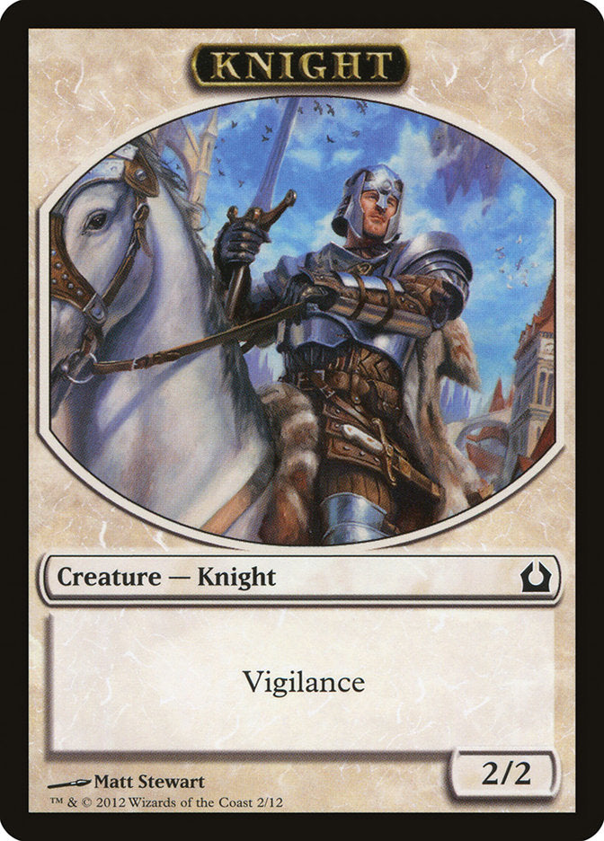 Knight Token [Return to Ravnica Tokens] | Chromatic Games