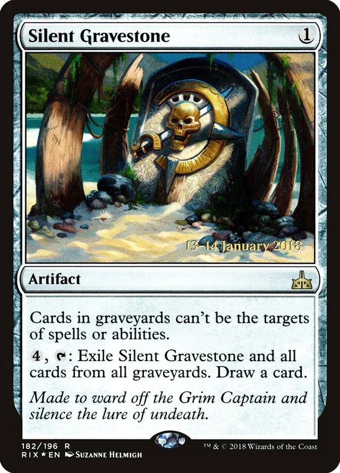 Silent Gravestone [Rivals of Ixalan Prerelease Promos] | Chromatic Games