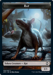 Rat // Zombie Double-Sided Token [Dungeons & Dragons: Adventures in the Forgotten Realms Commander Tokens] | Chromatic Games