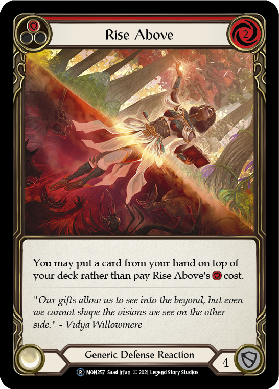 Rise Above (Red) [U-MON257-RF] (Monarch Unlimited)  Unlimited Rainbow Foil | Chromatic Games