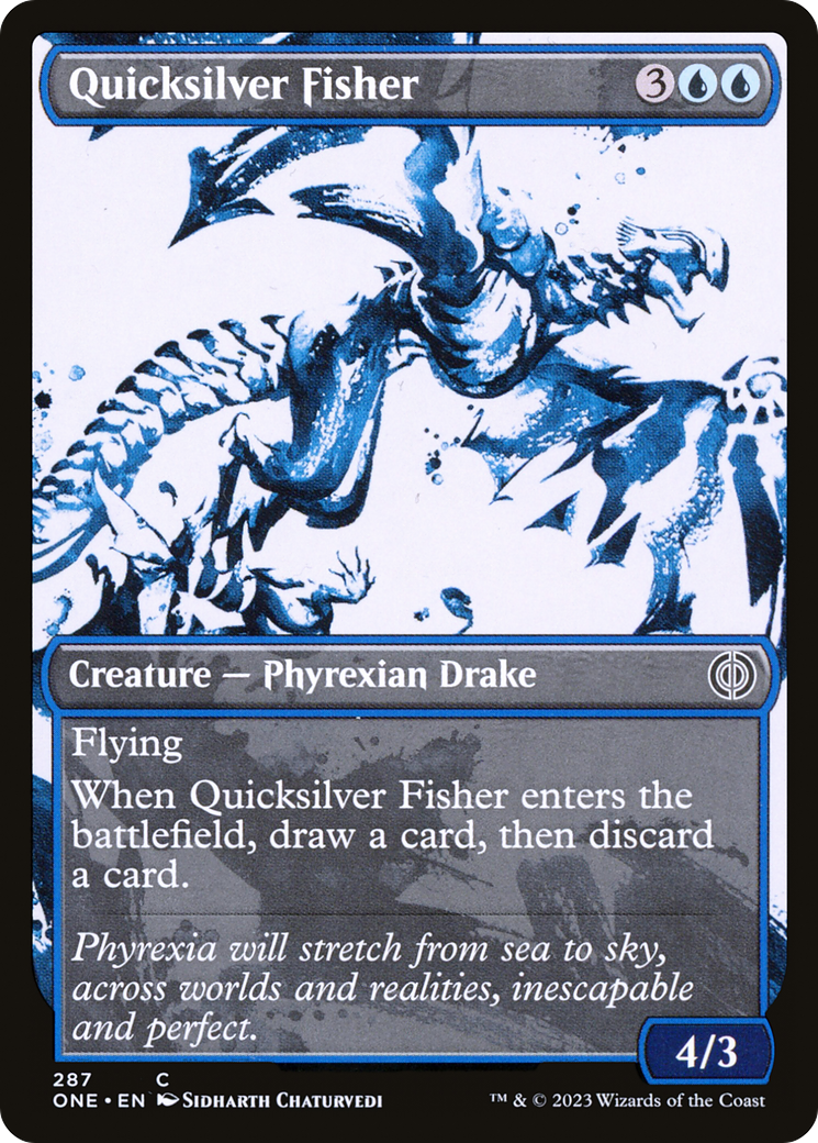 Quicksilver Fisher (Showcase Ichor) [Phyrexia: All Will Be One] | Chromatic Games