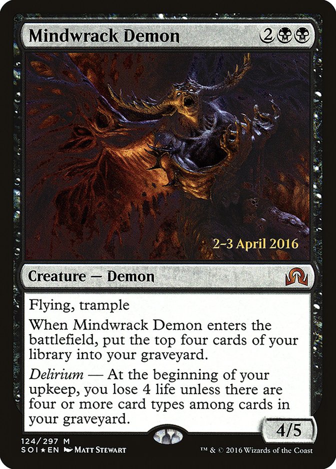 Mindwrack Demon [Shadows over Innistrad Prerelease Promos] | Chromatic Games