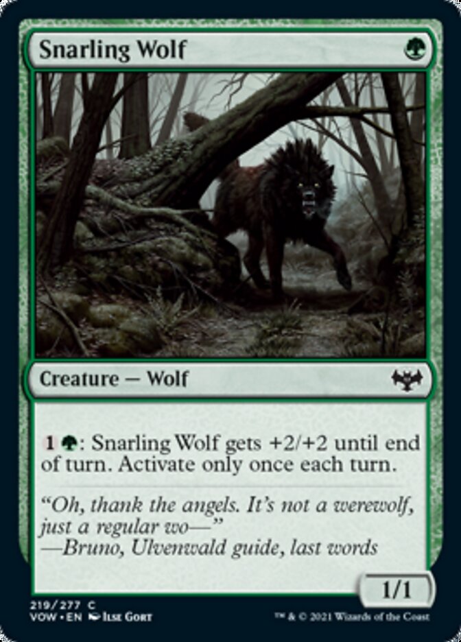 Snarling Wolf [Innistrad: Crimson Vow] | Chromatic Games