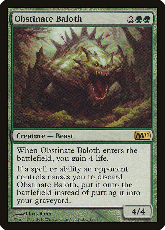 Obstinate Baloth [Magic 2011] | Chromatic Games