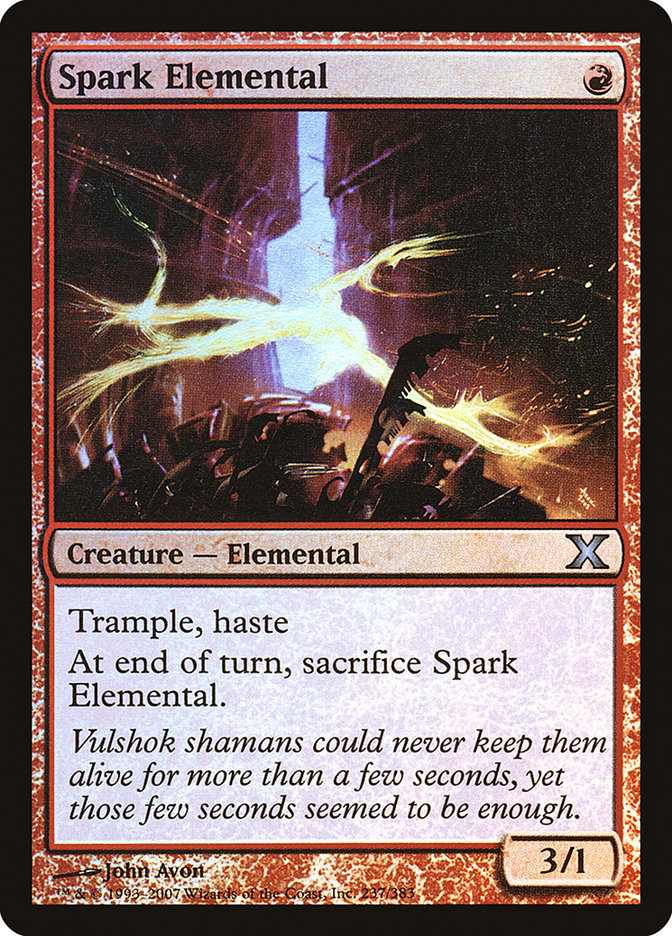 Spark Elemental (Premium Foil) [Tenth Edition] | Chromatic Games