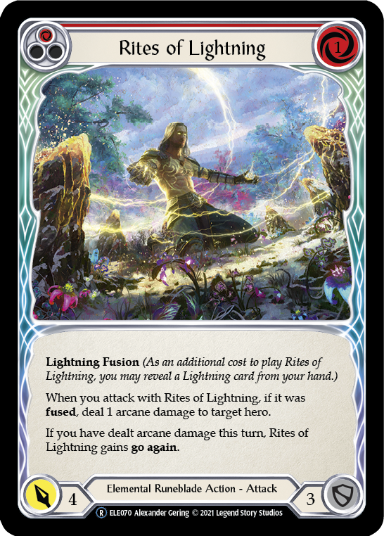 Rites of Lightning (Red) [U-ELE070] (Tales of Aria Unlimited)  Unlimited Rainbow Foil | Chromatic Games