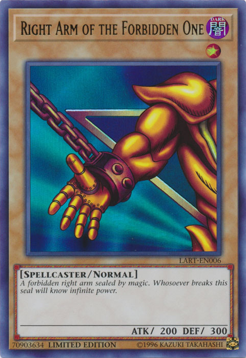 Right Arm of the Forbidden One [LART-EN006] Ultra Rare | Chromatic Games