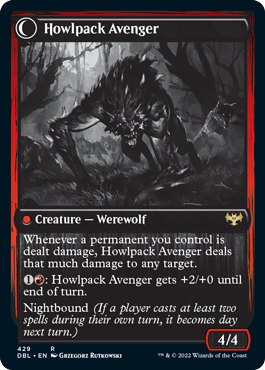 Ill-Tempered Loner // Howlpack Avenger [Innistrad: Double Feature] | Chromatic Games