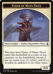 Vizier of Many Faces // Zombie Double-Sided Token [Amonkhet Tokens] | Chromatic Games