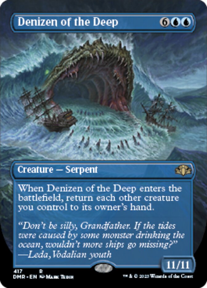 Denizen of the Deep (Borderless Alternate Art) [Dominaria Remastered] | Chromatic Games