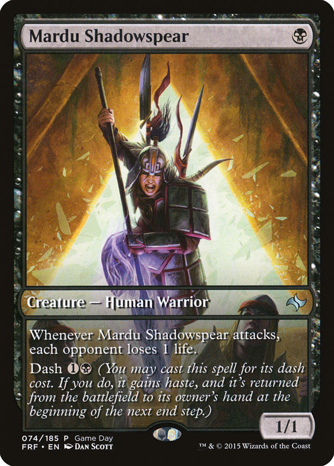 Mardu Shadowspear (Game Day) [Fate Reforged Promos] | Chromatic Games