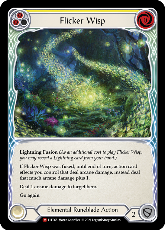 Flicker Wisp [ELE065] (Tales of Aria)  1st Edition Rainbow Foil | Chromatic Games