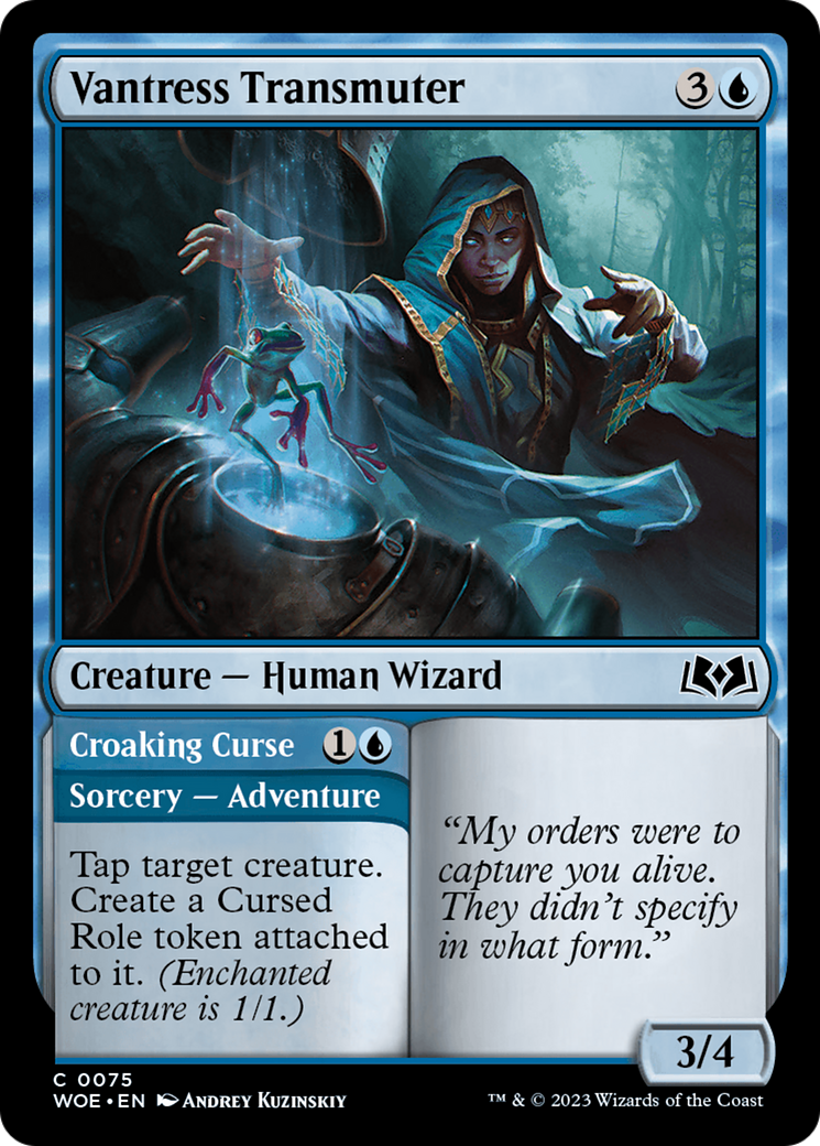 Vantress Transmuter // Croaking Curse [Wilds of Eldraine] | Chromatic Games